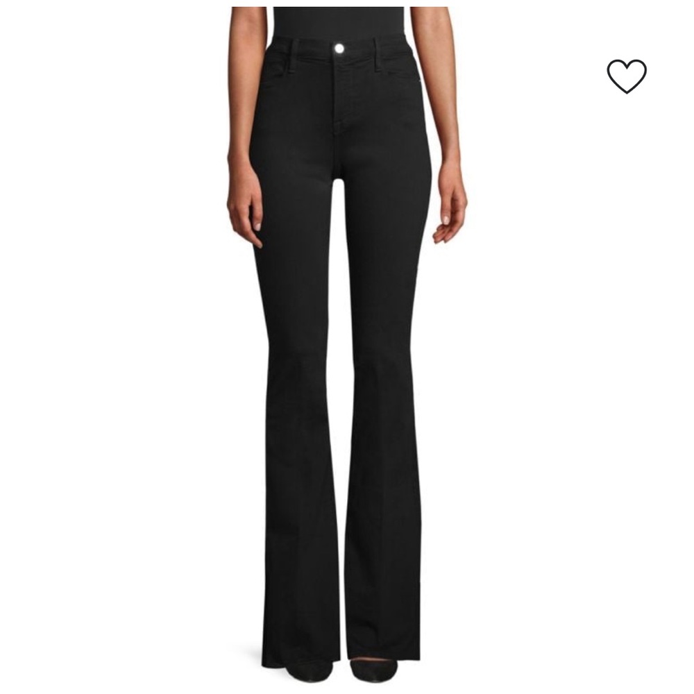Frame Denim Black Flare & Wide Leg Jeans